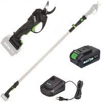 Ribimex PRBAT20/SEC - Elektrische Baumschere auf Verl&auml;ngerungstange 147-203 cm - 2x 21.6V 2.5Ah