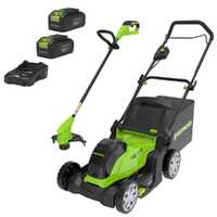 Greenworks G48LM41ST25K2X - Set Akku-Rasenm&auml;her + Akku-Rasentrimmer- 48V - 2x 24V/2Ah
