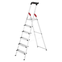 Hailo ProfiStep XXL, 6 Stufen, 1.90 mt - Aluminium-Leiter mit St&auml;nder
