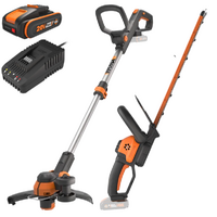 Worx WG918E - Kit Heckenschere + Rasentrimmer mit Akku - 20/2Ah