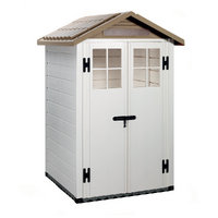 Garofalo Tuscany Evo 120 - Gartenhaus - Mit Fenstern und Doppelfl&uuml;gelt&uuml;r - 122.5x122.5x214 cm