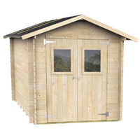 Alce Roby 198x198 &ndash; Gartenhaus aus Holz &ndash; Mit Fenstern und Doppelfl&uuml;gelt&uuml;r &ndash; 198x198x215 cm