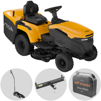 Stiga Estate 384e &ndash; Rasentraktor mit 1 ePower Pro 56V/40Ah-Akku &ndash; Fangkorb und Mulchfunktion
