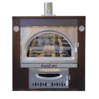 AgriEuro Maximus 100 Deluxe INC - Einbauholzbackofen aus Edelstahl - kupferfarben