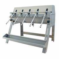 Enotecnica Pillan 5B INOX - manuelles Abf&uuml;llger&auml;t mit 5 Stationen, mit F&uuml;llventile, Tank und Struktur aus Edelstahl