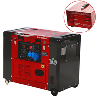 GeoTech Pro DGP8000SE - Diesel-Stromerzeuger leise mit R&auml;dern mit AVR-Regelung 6 kW - Dauerleistung 5.5 kW - 230V + ATS
