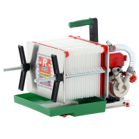 Rover Colombo 18 Inox - Wein Schichtenfilter mit Kartons und Platten - Weinpumpe in Novax