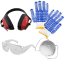 Schutzkit: Handschuhe, Augenschutz, Gehörschutz und Staubmaske kostenlos!